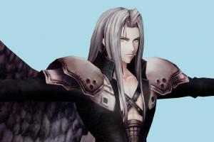 AC Sephiroth final-fantasy, final, fantasy, male, man, people, human, xna, characters, rigged